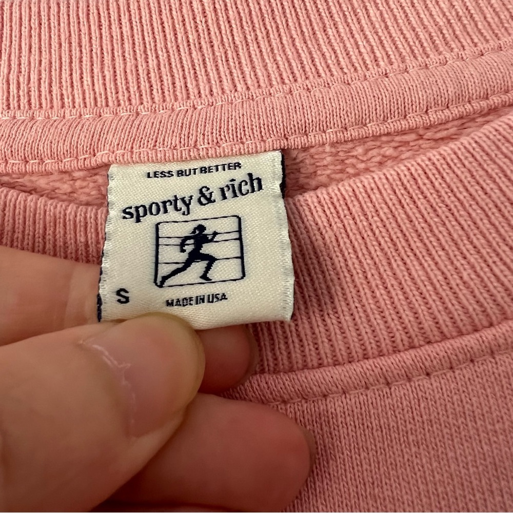 Sporty & Rich Pink Gymnastics Crewneck Sweatshirt - Picture 11 of 11